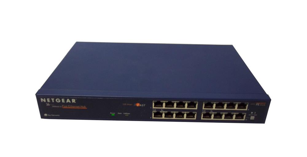 FE516 NetGear 16-Port 100Base-TX Fast Ethernet Hub (Refurbished)