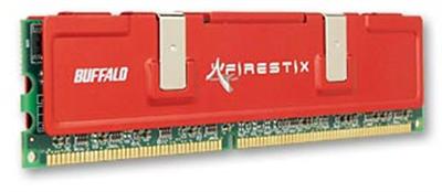 FSX1066D2C-K1G Buffalo 1GB Kit (2 X 512MB) PC2-8500 DDR2-1066MHz non-ECC Unbuffered CL5-5-5 240-Pin DIMM Memory