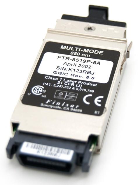 FTRJ-8519P-5A Finisar 2.125Gbps 1000Base-SX Multi-mode Fiber Short Wave 550m 850nm Duplex LC Connector SFP Transceiver Module