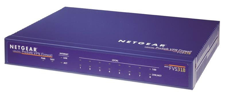 FVS318UK NetGear ProSafe VPN Firewall 8 With 8-Ports 10/100Mbps Switch (Refurbished)