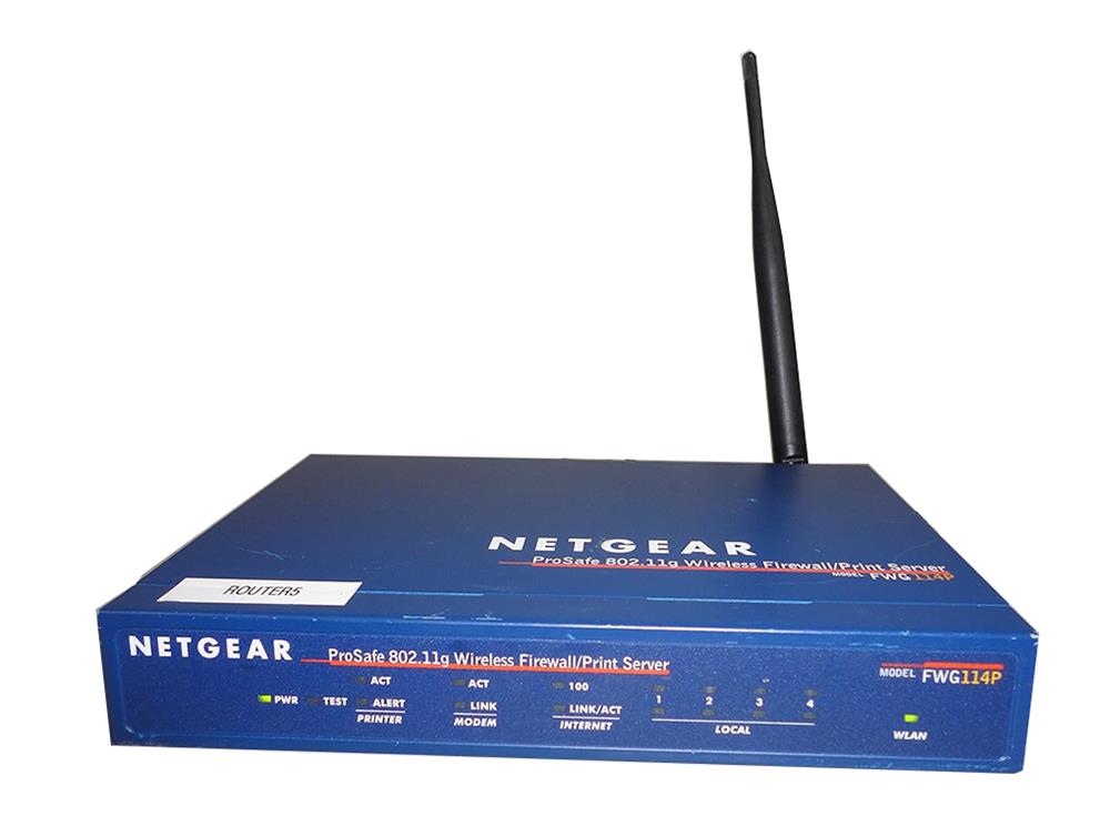 FWG114PNA NetGear ProSafe 802.11g Wireless Firewall with 4-Port 10/100Mbps Switch and USB Print Server (Refurbished)