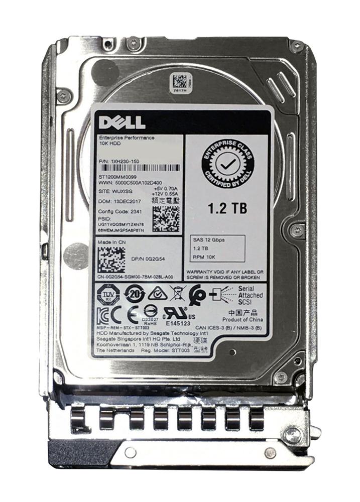 G2G54 Dell 1.2TB 10000RPM SAS 12Gbps 128MB Cache (ISE / 512n) 2.5-inch Internal Hard Drive