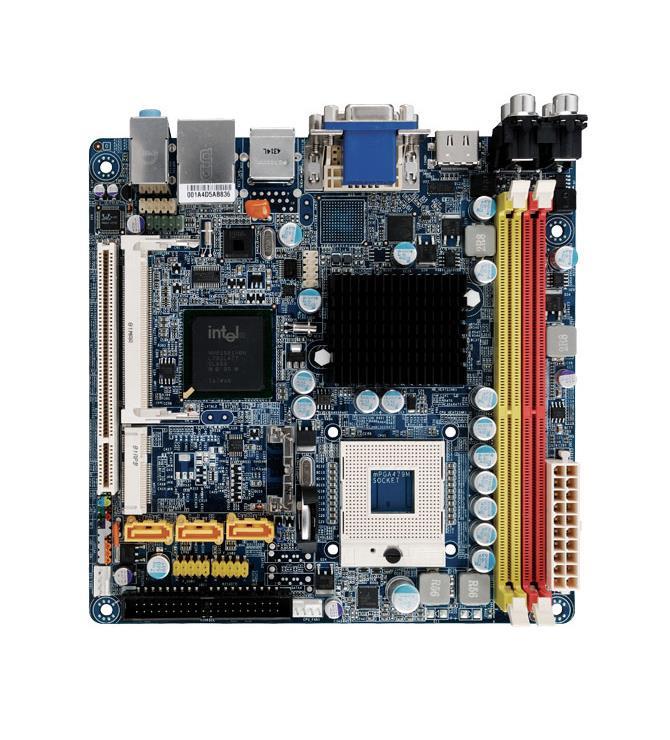 GA-6KIEL-RH(rev.1.1) Gigabyte Socket P Intel GLE960/ICH8M Chipset Intel ULV Celeron 573/ Celeron 550 Processors Support DDR2 2x DIMM 3x SATA 3.0Gb/s Mini-ITX Server Motherboard (Refurbished) GA-6KIEL-RH (rev. 1.1)
