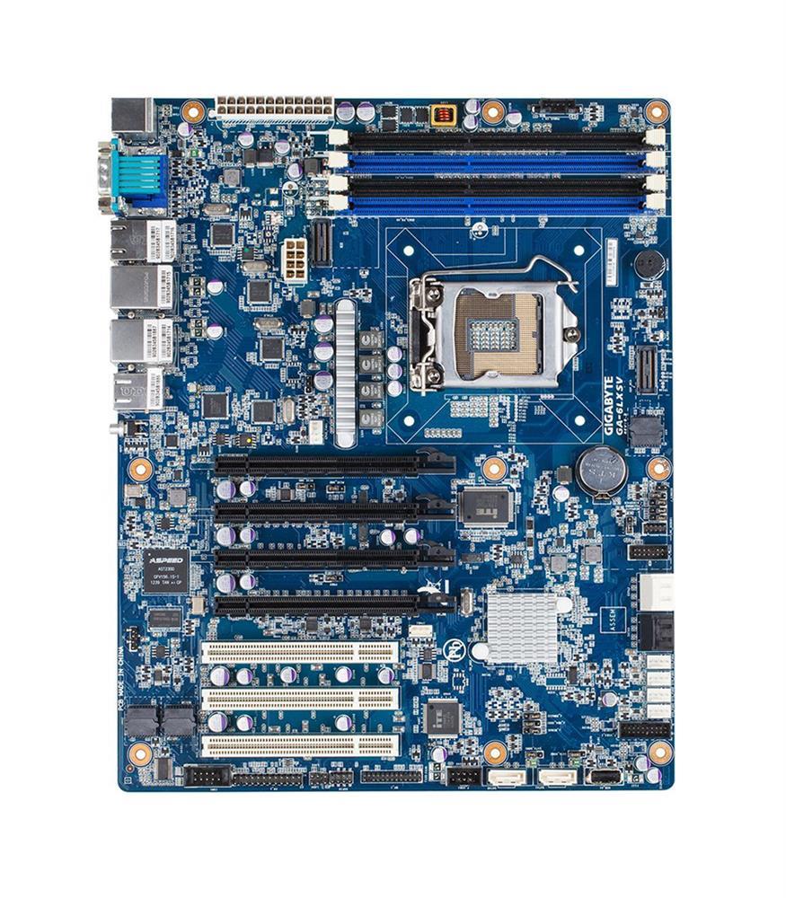 GA-6LXSV(rev.1.2) Gigabyte Socket LGA 1150 Intel C224 Chipset Xeon E3-1200 v3 4th Generation Core i3 Processors Support 4x DIMM 4x SATA 6.0Gb/s ATX Server Motherboard (Refurbished) GA-6LXSV (rev. 1.2)