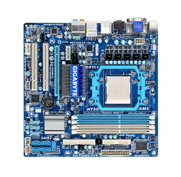 GA-785GMT-USB3(rev.1.0) Gigabyte Socket AM3+ AMD 760G + SB710 Chipset AMD Phenom II/ AMD Athlon II Processors Support DDR3 4x DIMM 5x SATA 3.0Gb/s Micro-ATX Motherboard (Refurbished) GA-785GMT-USB3 (rev. 1.0)