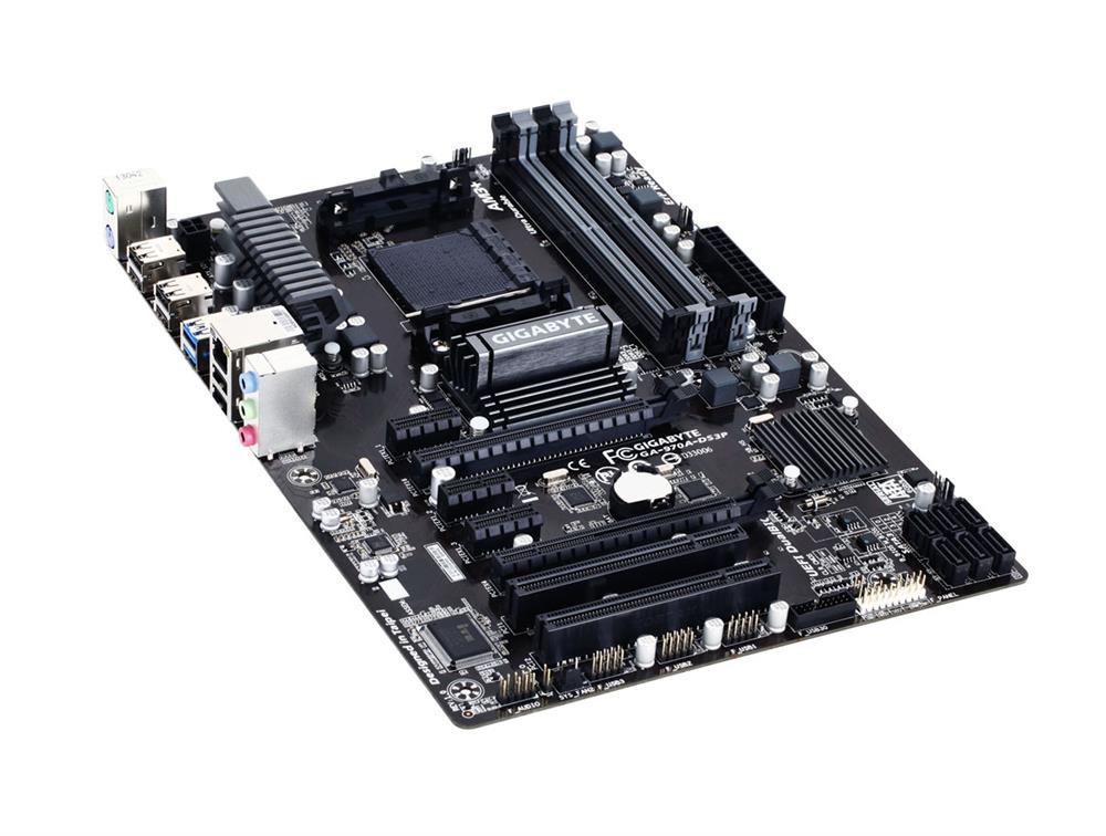 GA-970A-DS3P Gigabyte Socket AM3+ AMD 970/ SB950 Chipset AM3+ FX/ AMD AM3 Phenom II/ Athlon II Processors Support DDR3 4x DIMM 6x SATA 6.0Gb/s ATX Motherboard (Refurbished)