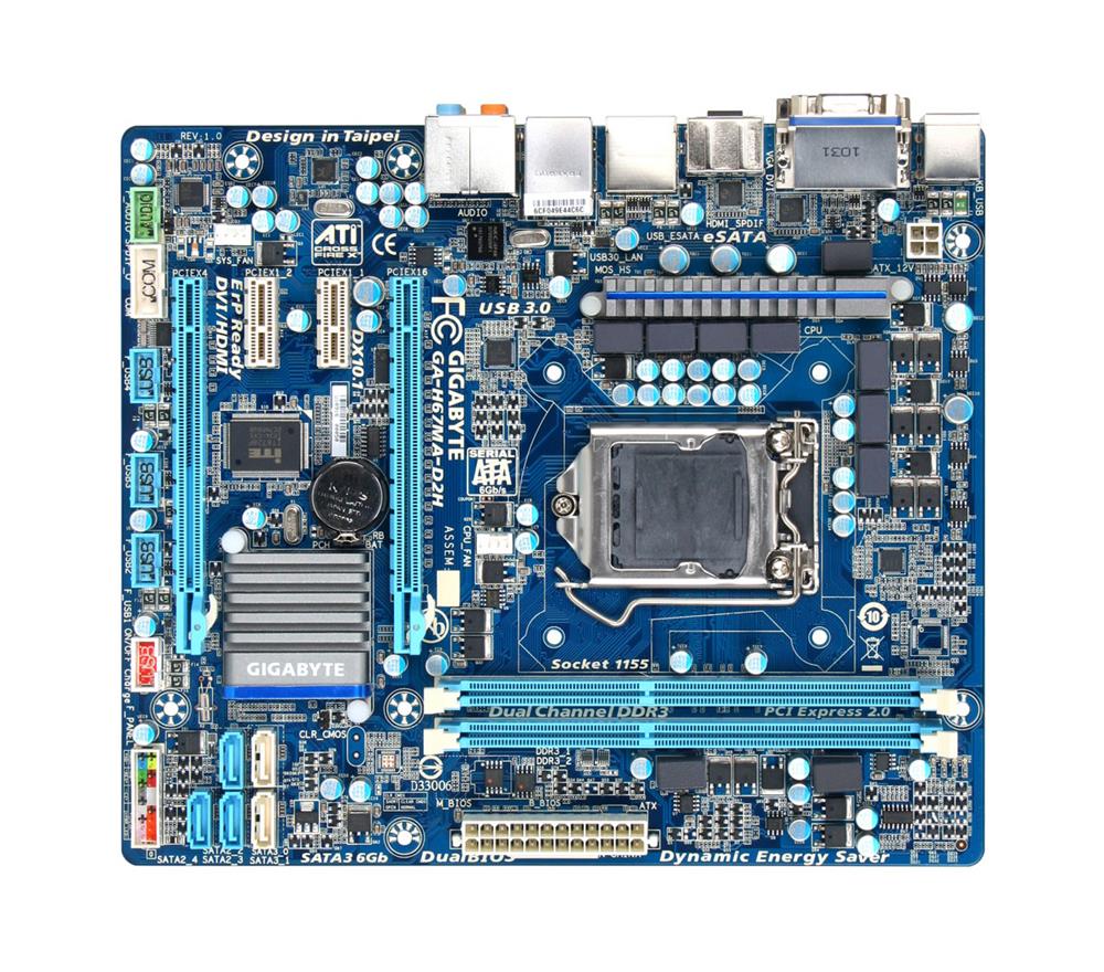 GA-H67MA-D2H Gigabyte Socket LGA1155 Intel H67 Express Chipset micro-ATX Motherboard (Refurbished)