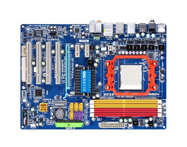 GA-M720-US3(rev.1.0) Gigabyte Socket AM2+ Nvidia nForce 720D Chipset AMD Phenom FX/ AMD Phenom X4/ Phenom X3/ AMD Athlon X2/ AMD Athlon/ AMD Sempron X2/ AMD Sempron Processors Support DDR2 4x DIMM 6x SATA 3.0Gb/s ATX Motherboard (Refurbished) GA-M720-US3 (rev. 1.0)