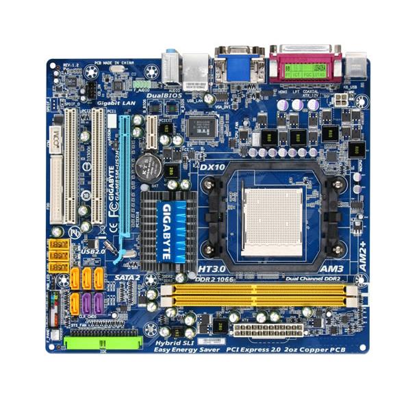 GA-M85M-US2H(rev.1.2) Gigabyte Socket AM2+ Nvidia GeForce 8200 Chipset AMD PhenomTM II/ AMD PhenomTM II X4/ AMD Phenom FX/ AMD Phenom X4/ AMD Phenom X3/ AMD Athlon X2/ AMD Athlon/ AMD Sempron X2/ AMD Sempron Processors Support DDR2 2x DIMM 6x SATA 3.0Gb/s Micro-ATX Motherboard (Refurbished) GA-M85M-US2H (rev. 1.2)