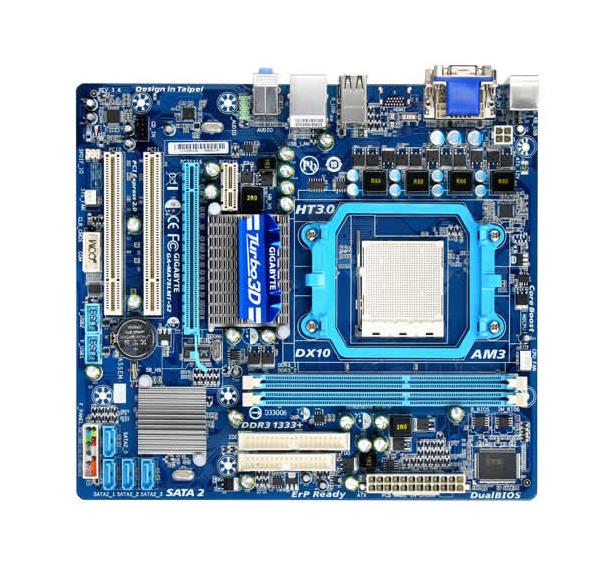 GA-MA78LMT-S2 Gigabyte Socket AM3 AMD 760G + SB710 Chipset AMD Phenom II / AMD Athlon Processors Support DDR3 2x DIMM 4x SATA 3.0Gb/s Micro-ATX Motherboard (Refurbished)