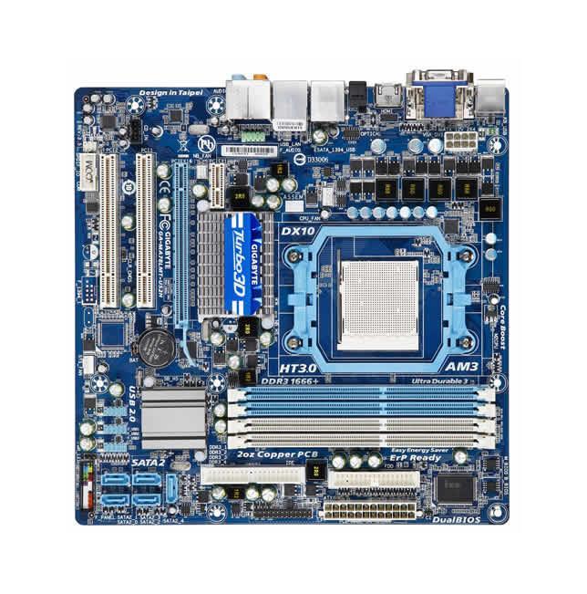 GA-MA78LMT-US2H(rev.3.5) Gigabyte Socket AM3 AMD 760G + SB710 Chipset AMD Phenom TM II/ AMD Athlon II Processors Support DDR3 4x DIMM 5x SATA 3.0Gb/s Micro-ATX Motherboard (Refurbished) GA-MA78LMT-US2H (rev. 3.5)