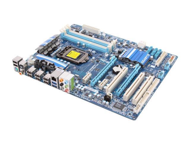 GA-P55A-UD3P-A1 Gigabyte GA-P55A-UD3P Socket LGA 1156 Intel P55 Chipset Core i7 / i5 Processors Support DDR3 4x DIMM 6x SATA 3.0Gb/s ATX Motherboard (Refurbished)