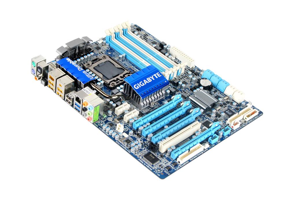 GA-X58A-3D3R Gigabyte Intel X58 Express Chipset Socket B LGA-1366 ATX 1 x Processor Support RAID Supported Controller 4 x PCIe x16 Slot 4 x USB 3.0 Port Desktop Motherboard (Refurbished)