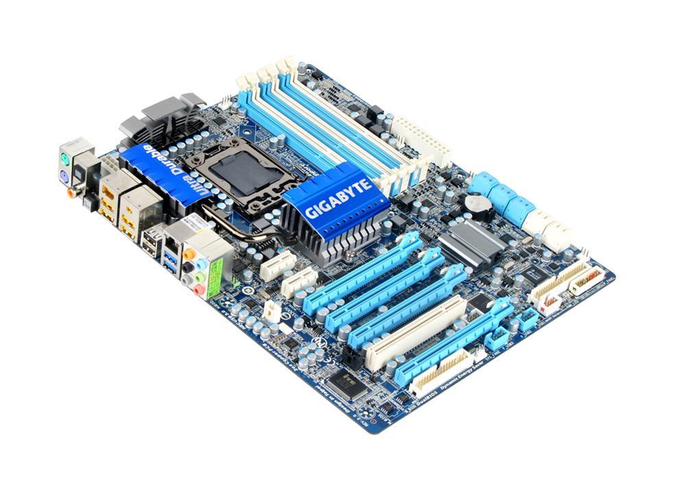 GA-X58A-UD3R-A1 Gigabyte GA-X58A-UD3R Socket LGA 1366 Intel X58 + ICH10R Chipset Core i7 Processors Support DDR3 6x DIMM 8x SATA 3.0Gb/s ATX Motherboard (Refurbished)