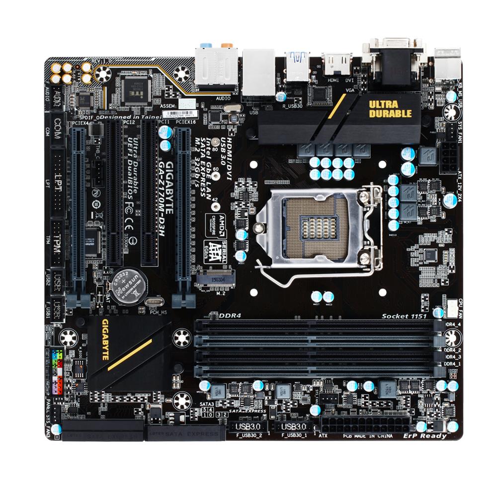 GA-Z170M-D3H Gigabyte Tech Computer System Board