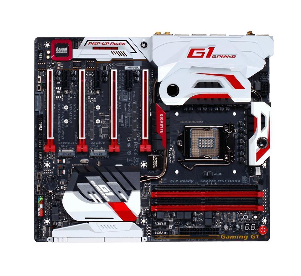 GA-Z170X-GamingG1(rev.1.0) Gigabyte Socket LGA 1151 Intel Z170 Express Chipset 7th/6th Generation Core i7 / i5/ i3 / Pentium / Celeron Processors Support DDR4 4x DIMM 6x SATA 6.0Gb/s Extended ATX Motherboard (Refurbished) GA-Z170X-Gaming G1 (rev. 1.0)
