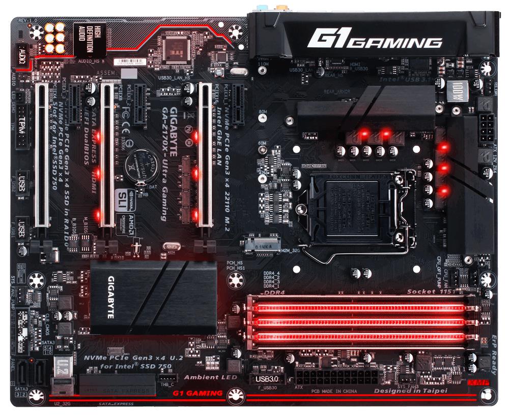 GA-Z170X-ULTRA-GAMING G1 Ultra Durable GA-Z170X-Ultra LGA-1151 Intel Z170 Chipset Gaming Desktop Motherboard (Refurbished)