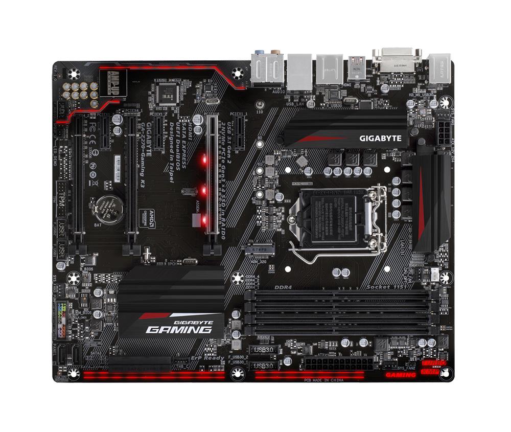 GA-Z270-Gaming K3 (rev. 1.0) Gigabyte Socket LGA 1151 Intel Z270 Express Chipset 7th/6th Generation Core i7 / i5 / i3 / Pentium / Celeron Processors Support DDR4 4x DIMM 6x SATA 6.0Gb/s ATX Motherboard (Refurbished)