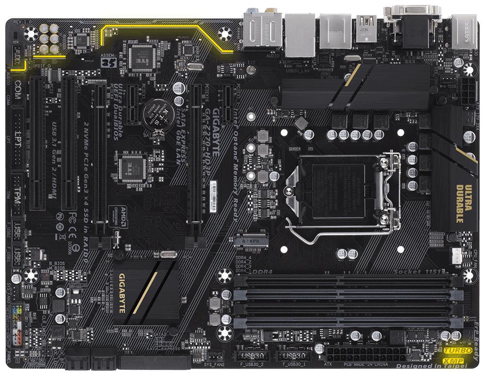 GA-Z270-HD3P Gigabyte Ultra Durable Desktop Motherboard Intel Z270 Chipset Socket H4 LGA-1151 (Refurbished)