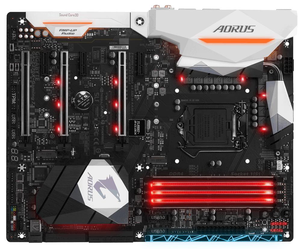 GA-Z270X-Gaming 7 Gigabyte Socket LGA 1151 Intel Z270 Express Chipset 7th/6th Generation Core i7 / i5 / i3 / Pentium / Celeron Processors Support DDR4 4x DIMM 6x SATA 6.0Gb/s ATX Motherboard (Refurbished)