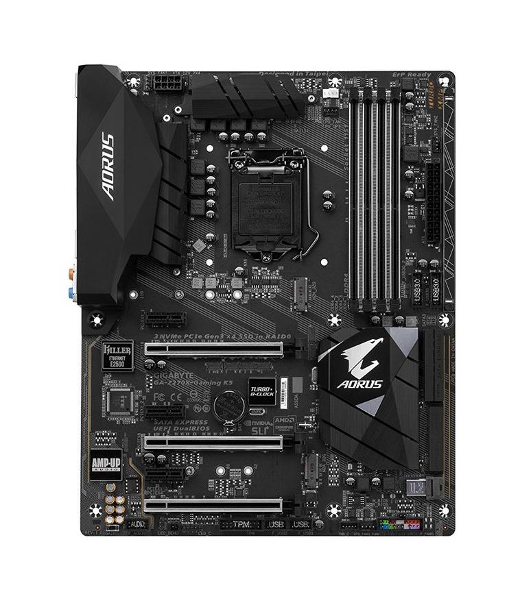 GA-Z270X-GamingK5(rev.1.0) Gigabyte Socket LGA 1151 Intel Z270 Express Chipset 7th/6th Generation Core i7 / i5 / i3 / Pentium / Celeron Processors Support DDR4 4x DIMM 6x SATA 6.0Gb/s ATX Motherboard (Refurbished) GA-Z270X-Gaming K5 (rev. 1.0)