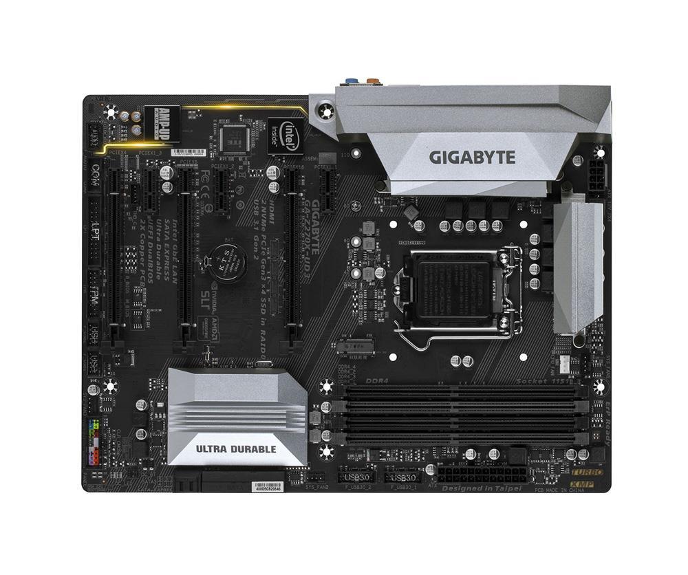 GA-Z270X-UD3 (rev. 1.0) Gigabyte Socket LGA 1150 Intel Z270 Express Chipset Core i7 / i5 / i3 / Pentium / Celeron Processors Support DDR4 4x DIMM 6x SATA 6.0Gb/s ATX Motherboard (Refurbished)