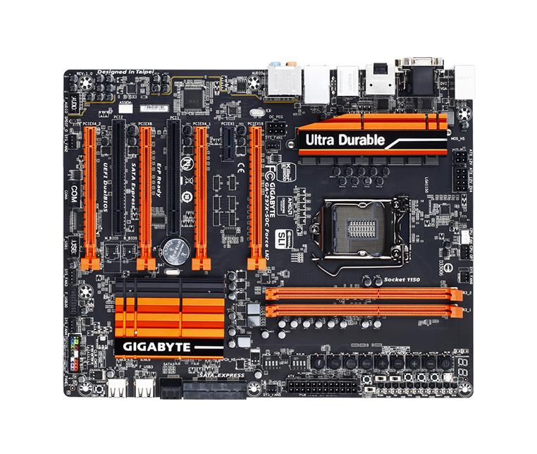 GA-Z97X-SOCForceLN2(rev. 1.0) Gigabyte Socket LGA 1150 Intel Z97 Express Chipset Core i7 / i5 / i3 / Pentium / Celeron Processors Support DDR3 2x DIMM 6x SATA 6.0Gb/s ATX Motherboard (Refurbished)