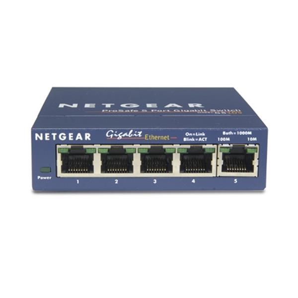 GS105GE NetGear ProSafe 5-Ports 10/100/1000Mbps RJ45 Gigabit Ethernet Desktop Switch (Refurbished)