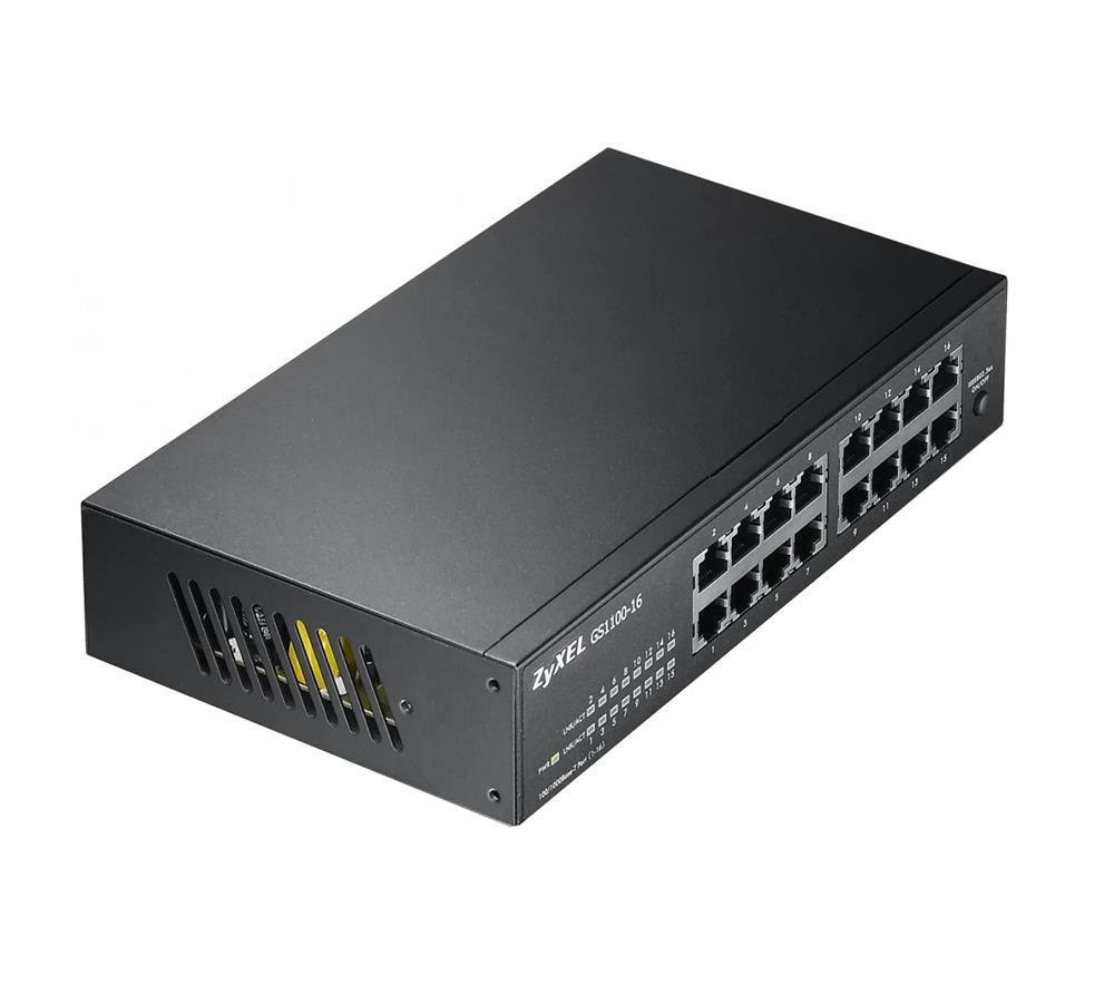 GS1100-16 Zyxel Ethernet Switch 16-Ports s 16 x RJ-45 10/100/1000Base-T (Refurbished)