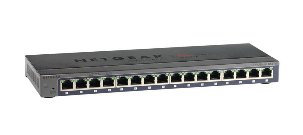 GS116E NetGear ProSafe Plus 16-Ports 10/100/1000Mbps Gigabit Ethernet Switch (Refurbished)