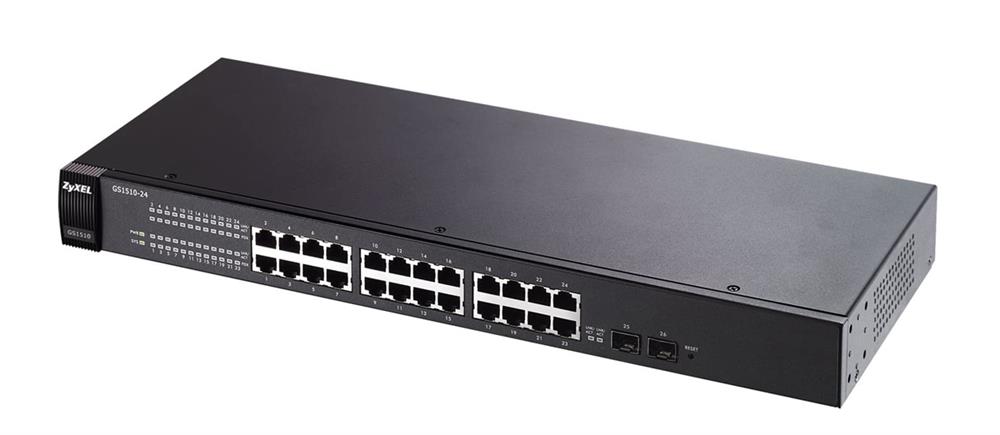 GS1510-24 Zyxel Ethernet Switch 24 Ports Manageable 24 x RJ-45 2 x Expansion Slots 10/100/1000Base-T (Refurbished)
