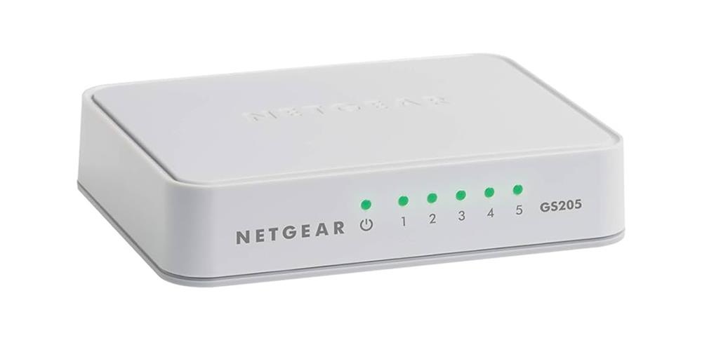 GS205-100PAS NetGear 5-Ports Gigabit Ethernet Switch (Refurbished)
