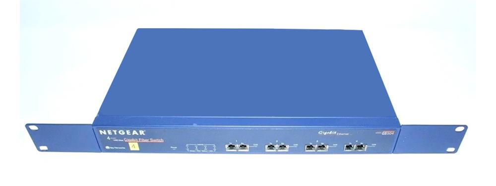 GS504T NetGear 4-Ports 100/1000Mbps RJ45 Gigabit Copper Switch (Refurbished)