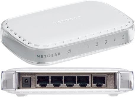 GS605UK NetGear 5-Port 10/100/1000Mbps Gigabit Desktop Ethernet Switch (Refurbished)