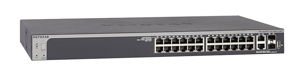 GS728TX-100NES NetGear ProSAFE S3300-28X 28-Ports Gigabit Stackable Smart Managed Switch with 2 Copper 10G (Refurbished)