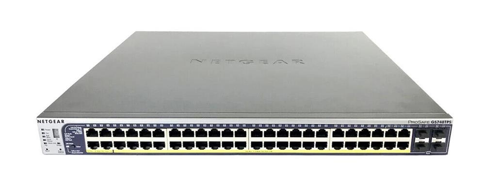 GS748TPS-100NAS NetGear ProSafe 48-Ports 10/100/1000Mbps Gigabit Ethernet Smart Stackable PoE Switch with 4 x SFP Ports (Refurbished)