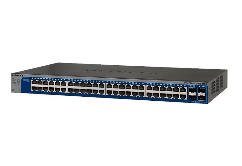 GS752TXS-100NAS NetGear ProSafe 48-Ports 10/100/1000Mbps Gigabit Stackable Smart Switch with 4x SFP Ports (NEW) (Refurbished)