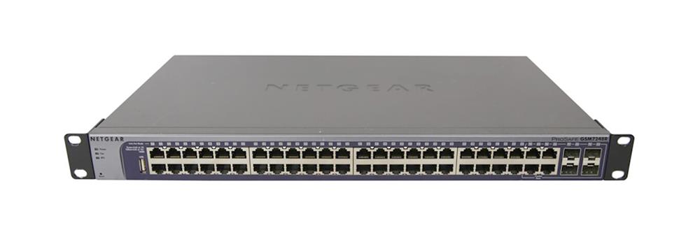 GSM7248R-100NAS NetGear ProSafe 48-Ports Layer 2 Managed Gigabit Switch with Static Routing (Refurbished)
