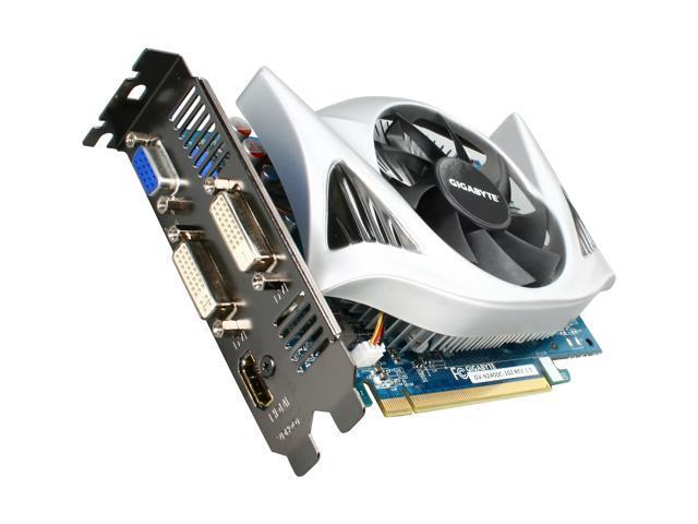 GV-N240OC-1GI Gigabyte GeForce 240 Graphic Card 600 MHz Core 1GB GDDR5 SDRAM PCI Express 2.0 x16 850 MHz Memory Clock 2560 x 1600 HDMI DVI VGA