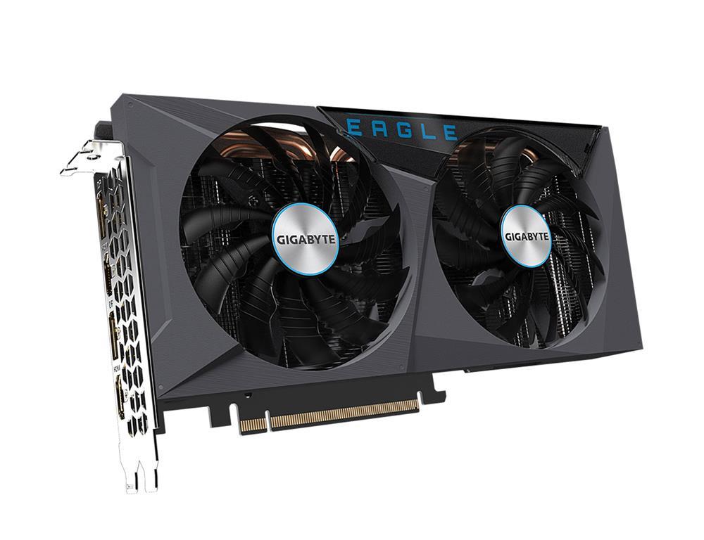 GV-N3060EAGLE-12GD Gigabyte Nvidia GeForce RTX 3060 12GB GDDR6 192-Bit 2x HDMI / 3x DisplayPort PCI-Express 4.0 x16 Video Graphics Card