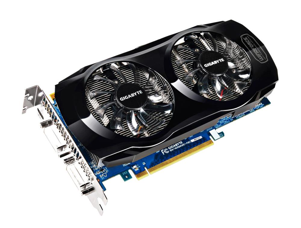 GV-N560OC-1GI Gigabyte Nvidia GeForce GTX 560 1GB GDDR5 256-Bit Mini HDMI / Dual-DVI / D-Sub PCI-Express 2.0 Video Graphics Card