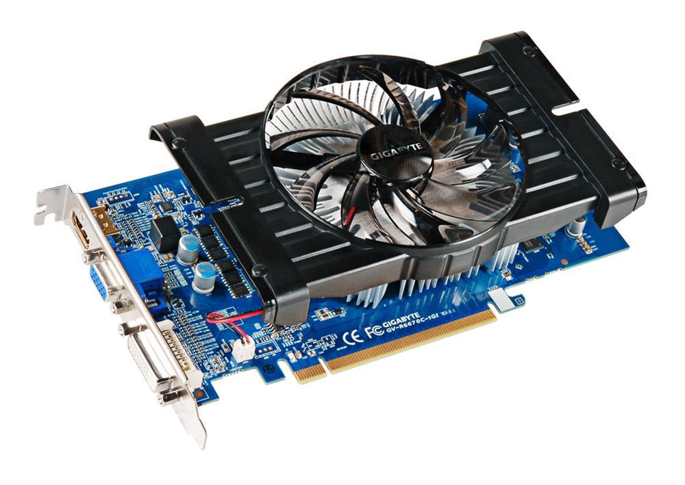 GV-R667OC-1GI-A1 Gigabyte GV-R667OC-1GI AMD Radeon HD 6670 1GB DDR3 128-Bit HDMI / DVI-D / D-Dub PCI-Express x16 Video Graphics Card