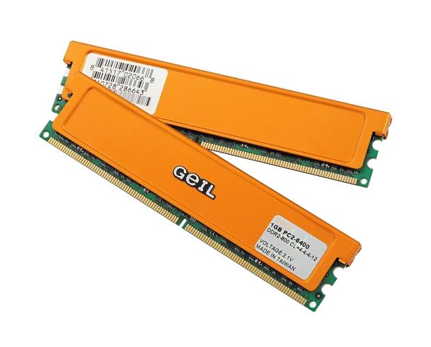 GX21GB8500P4DC GEIL 1GB kit (2 x 512MB) PC2-8500 DDR2-1066MHz ECC Unbuffered 240-Pin DIMM Memory