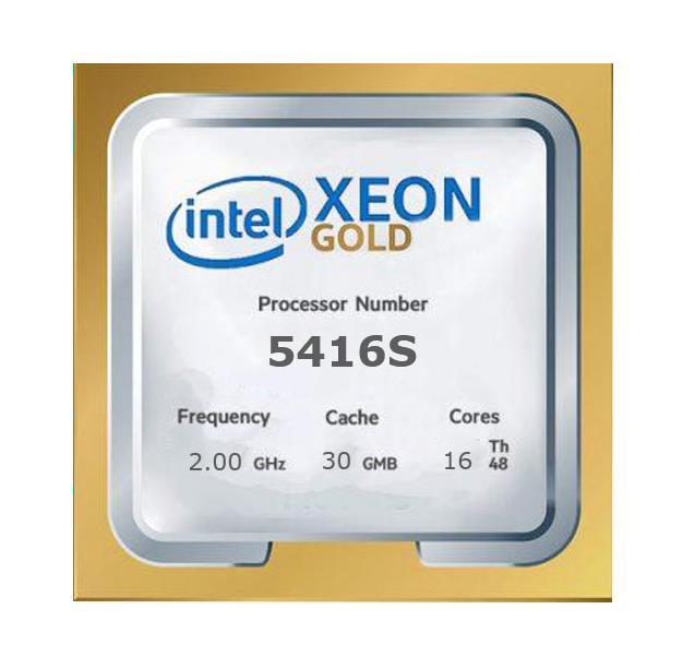 Gold 5416S Intel Xeon 16-Core 2.00GHz 16GT/s UPI 30MB L3 Cache Socket FCLGA4677 Server Processor