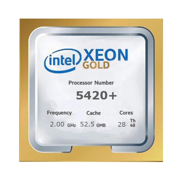 Gold 5420+ Intel Xeon 28-Core 2.00GHz 16GT/s UPI 52.5MB L3 Cache Socket FCLGA4677 Server Processor