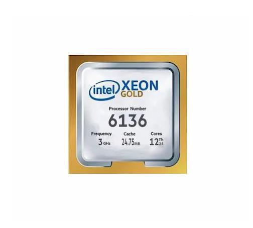 Gold 6136 Intel Xeon Gold 12-Core 3.00GHz 10.40GT/s UPI 24.75MB L3 Cache Socket LGA3647 Processor