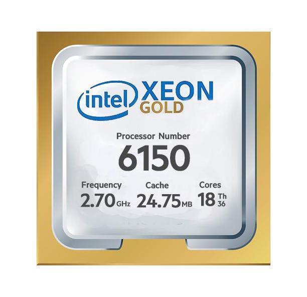 Gold 6150 Intel Xeon Gold 18-Core 2.70GHz 10.40GT/s UPI 24.75MB L3 Cache Socket LGA3647 Processor