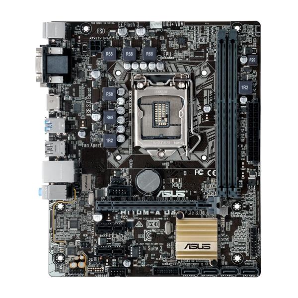 H110M-A D3 ASUS Socket LGA 1151 Intel H110 Chipset 7th/6th Generation Core i7 / i5 / i3 / Pentium / Celeron Processors Support DDR3 2x DIMM 4x SATA 6.0Gb/s Micro-ATX Motherboard (Refurbished)
