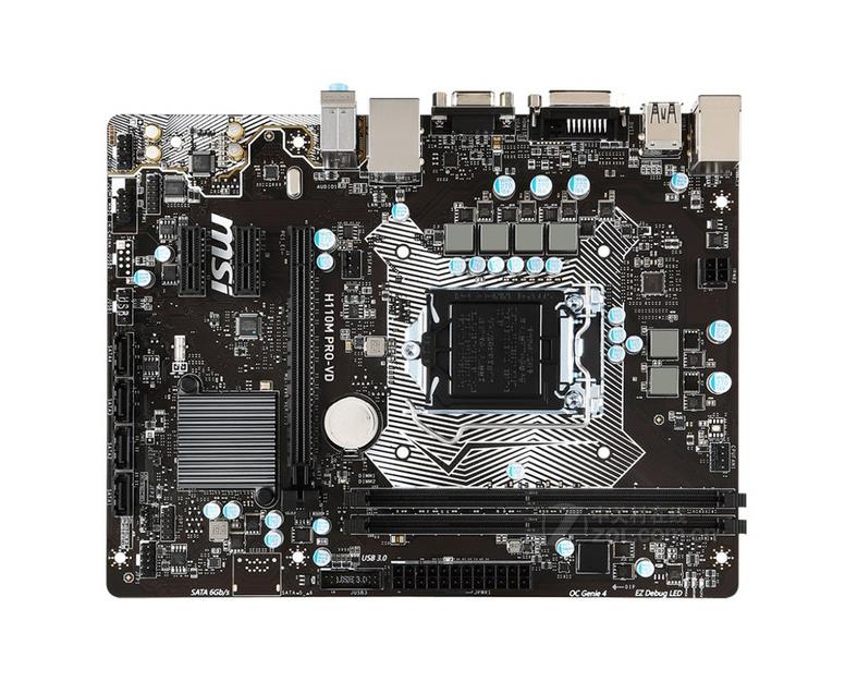 H110MPRO-VD MSI H110M PRO-VD Socket LGA 1151 Intel H110 Chipset 6th Generation Core i7 / Pentium / Celeron Processors Support DDR4 2x DIMM 4x SATA 6.0Gb/s Micro-ATX Motherboard (Refurbished) 