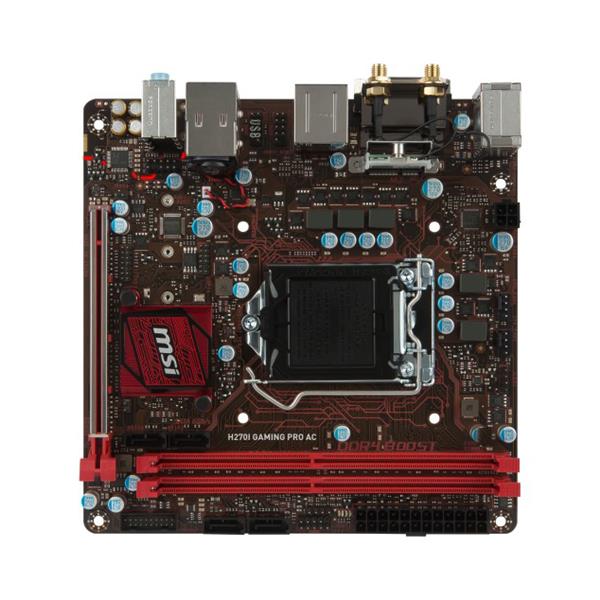 H270IGAMINGPROAC MSI Socket LGA 1151 Intel H270 Chipset 7th/6th Generation Core i7 / i5 / i3 / Pentium / Celeron Processors Support DDR4 2x DIMA 4x SATA 6.0Gb/s Mini-ITX Motherboard (Refurbished) H270I GAMING PRO AC
